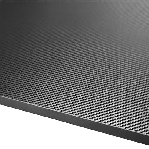Dual monitor stand with carbon fiber texture