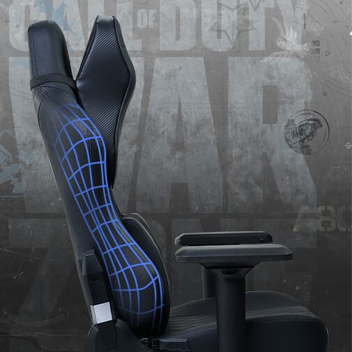 GAMING CHAIR: WARZONE RED - Seat Back Is Designed To Contour Your Back - Eureka Ergonomic GAMING CHAIR Scene Carousel 18