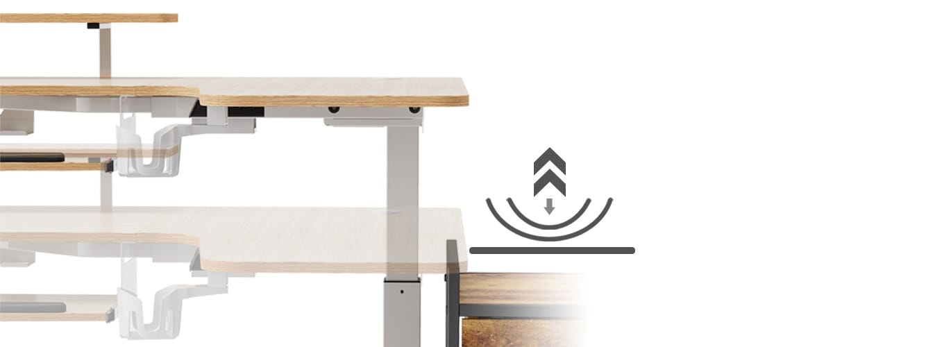 EGD-L60, Standing Desk, Maple